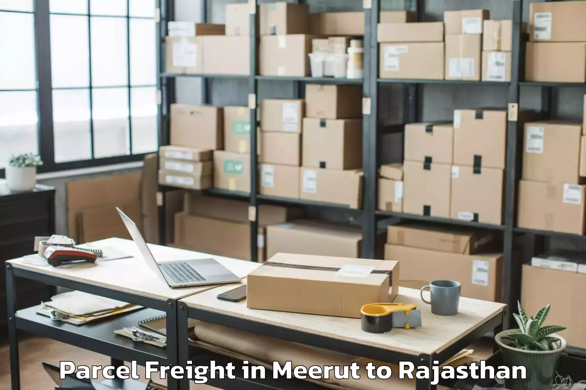 Hassle-Free Meerut to Indergarh Parcel Freight